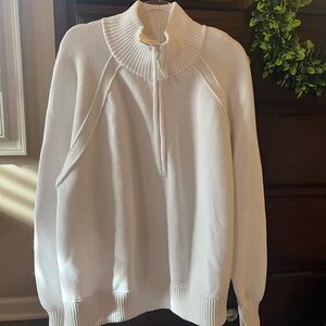 Aerie White Cowl Neck Sweater